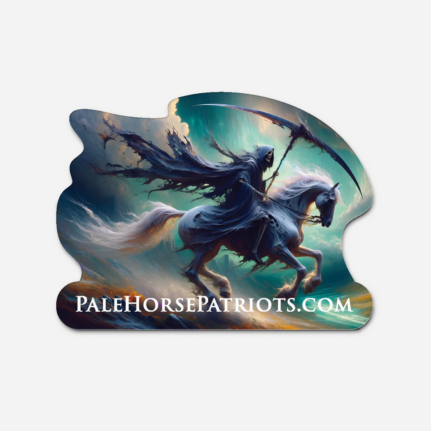 Pale Horse Rider Sticker (Sky)