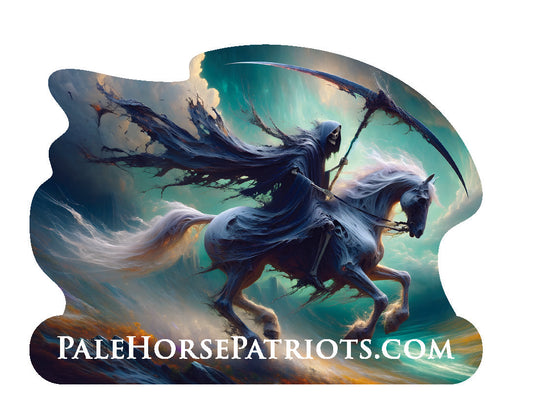 Pale Horse Rider Sticker w/Sky Background